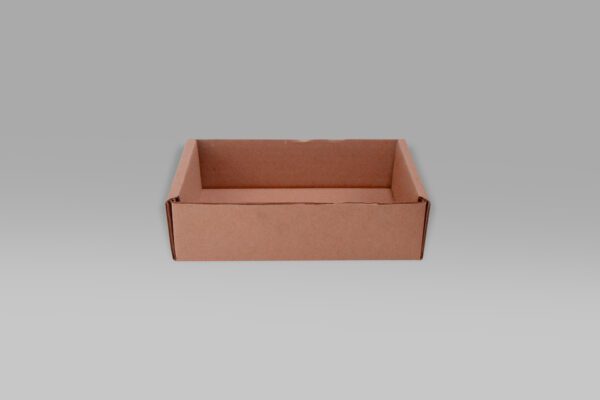 Charola de cartón 22x15.3x5.7 ecológica para alimentos.