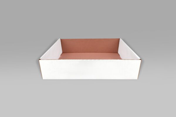 Charola de cartón 22x15.3x5.7 ecológica para alimentos.