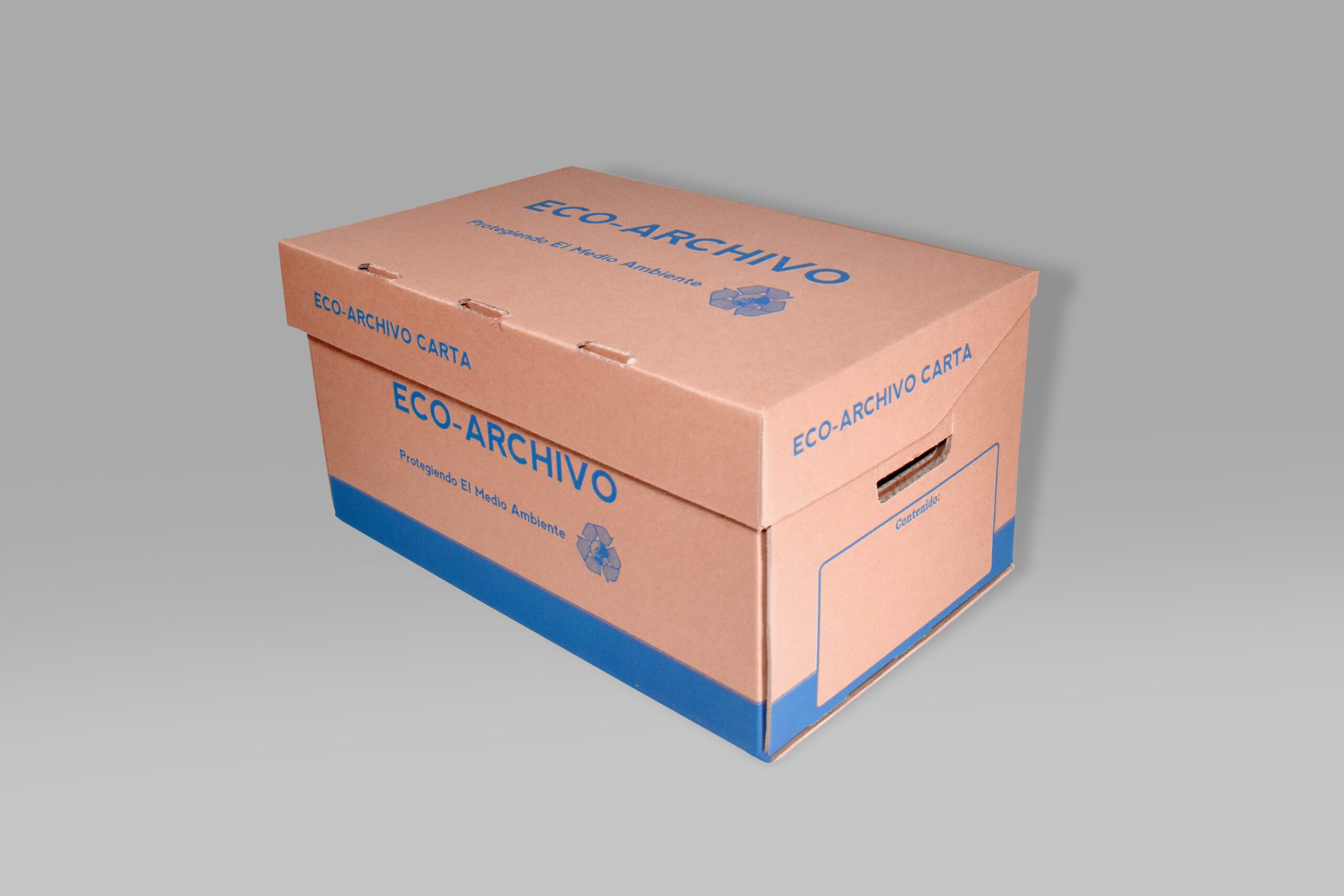 Caja Eco Archivo Caja Eco Archivo de cartón reciclable para documentos tamaño Carta, Oficio o Mixto