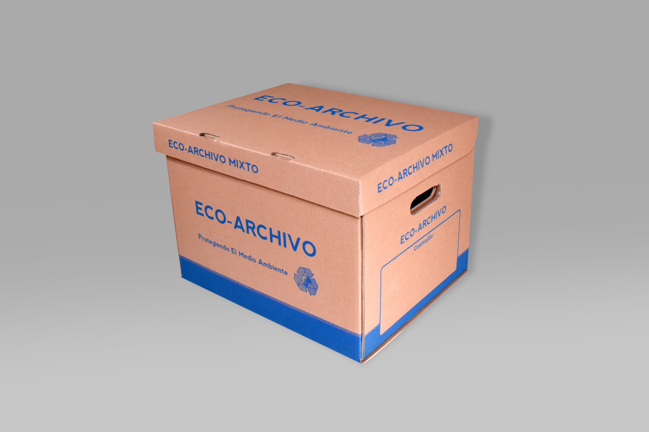 Caja Eco Archivo Caja Eco Archivo de cartón reciclable para documentos tamaño Carta, Oficio o Mixto