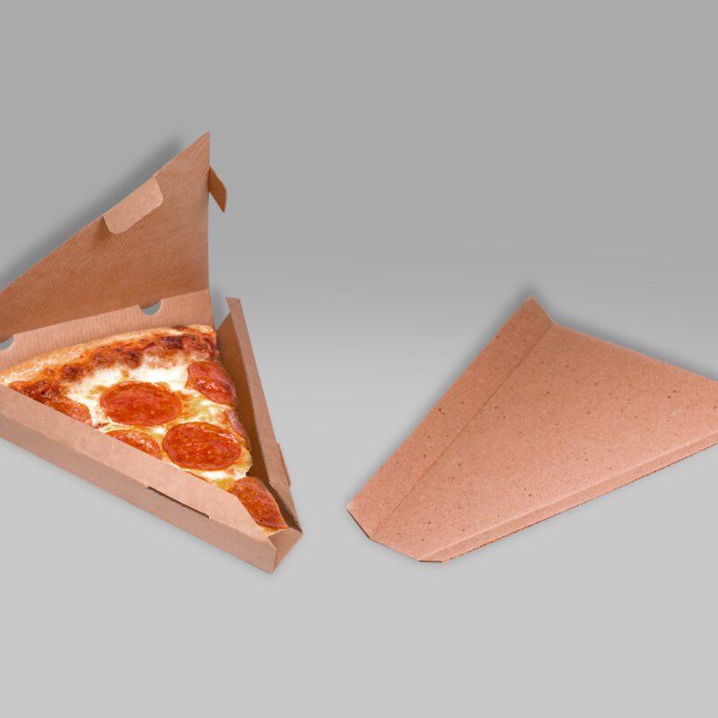 Triangulo para pizza sencillo y con tapa triángulo para pizza ideal para delivery y food trucks.
