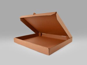 Caja para pizza rectangular 1/2 maxi de cartón reciclable