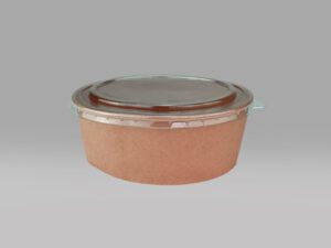 Bowl 44 Oz  (1300 ml) con tapa  - 50 Piezas - 44 OZ, Kraft