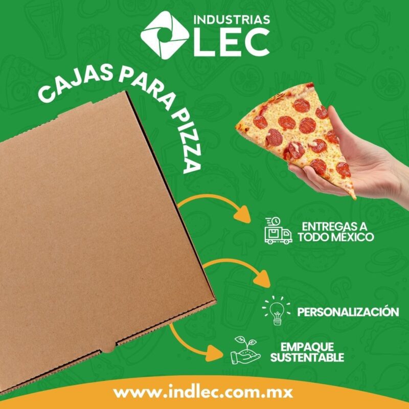 Caja para pizza personalizada con logotipo impreso